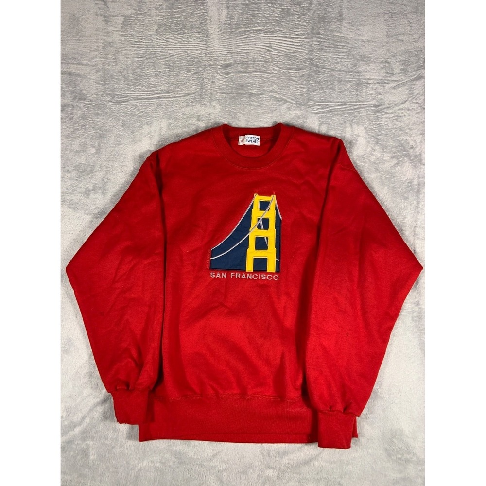 Jerzees Cotton Sweats Men's Sweatshirt L Red Made in USA‎